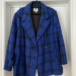Old Navy Plaid Pea Coat